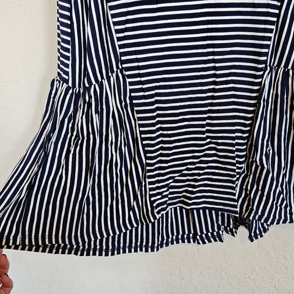 Modcloth In Every Direction Knit Tank Top Navy White Striped Women's Size XXS - Picture 6 of 9